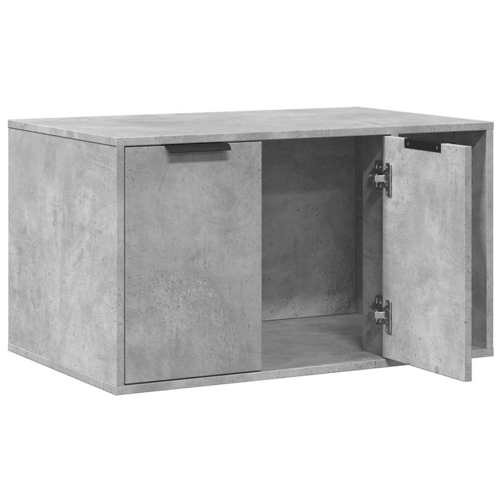 Uzavretý box na stelivo, betónový 80x50x45 cm, kompozitné drevo