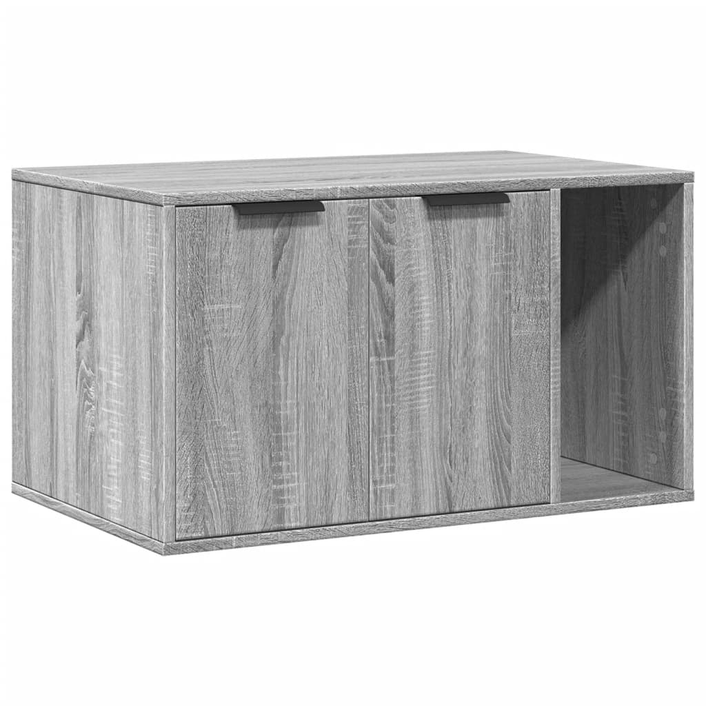 Uzavretý box na stelivo sivá sonoma 80x50x45cm kompozitné drevo