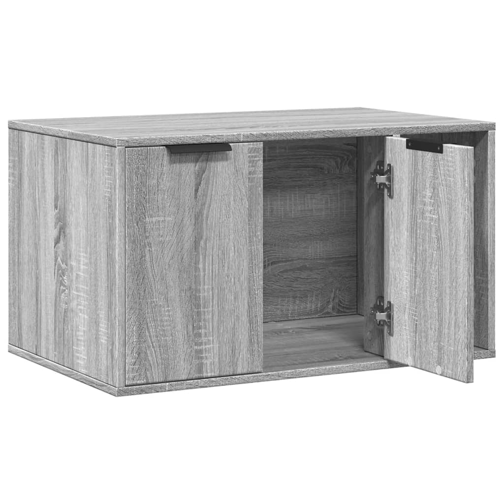 Uzavretý box na stelivo sivá sonoma 80x50x45cm kompozitné drevo