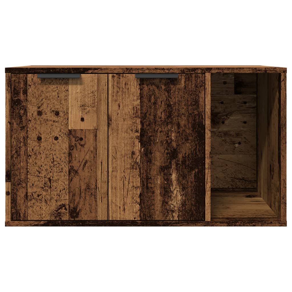 Uzavretý box na stelivo staré drevo 80x50x45cm kompozitné drevo