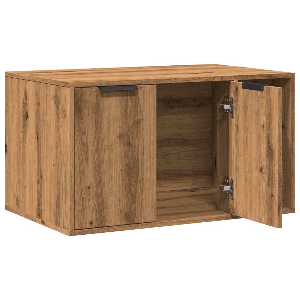 Uzavretý box na stelivo dub artisan 80x50x45cm kompozitné drevo