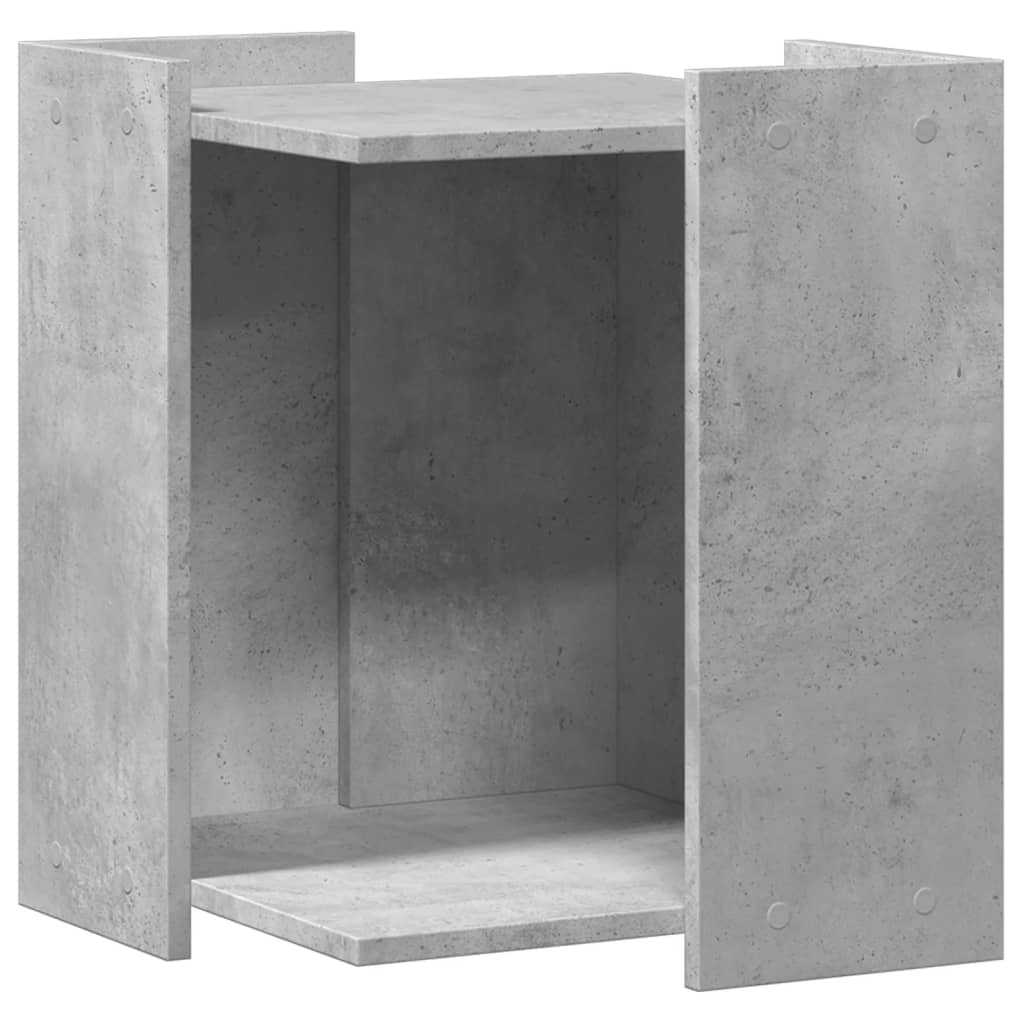 Uzavretý box na stelivo, betónový 42x42x51 cm, kompozitné drevo