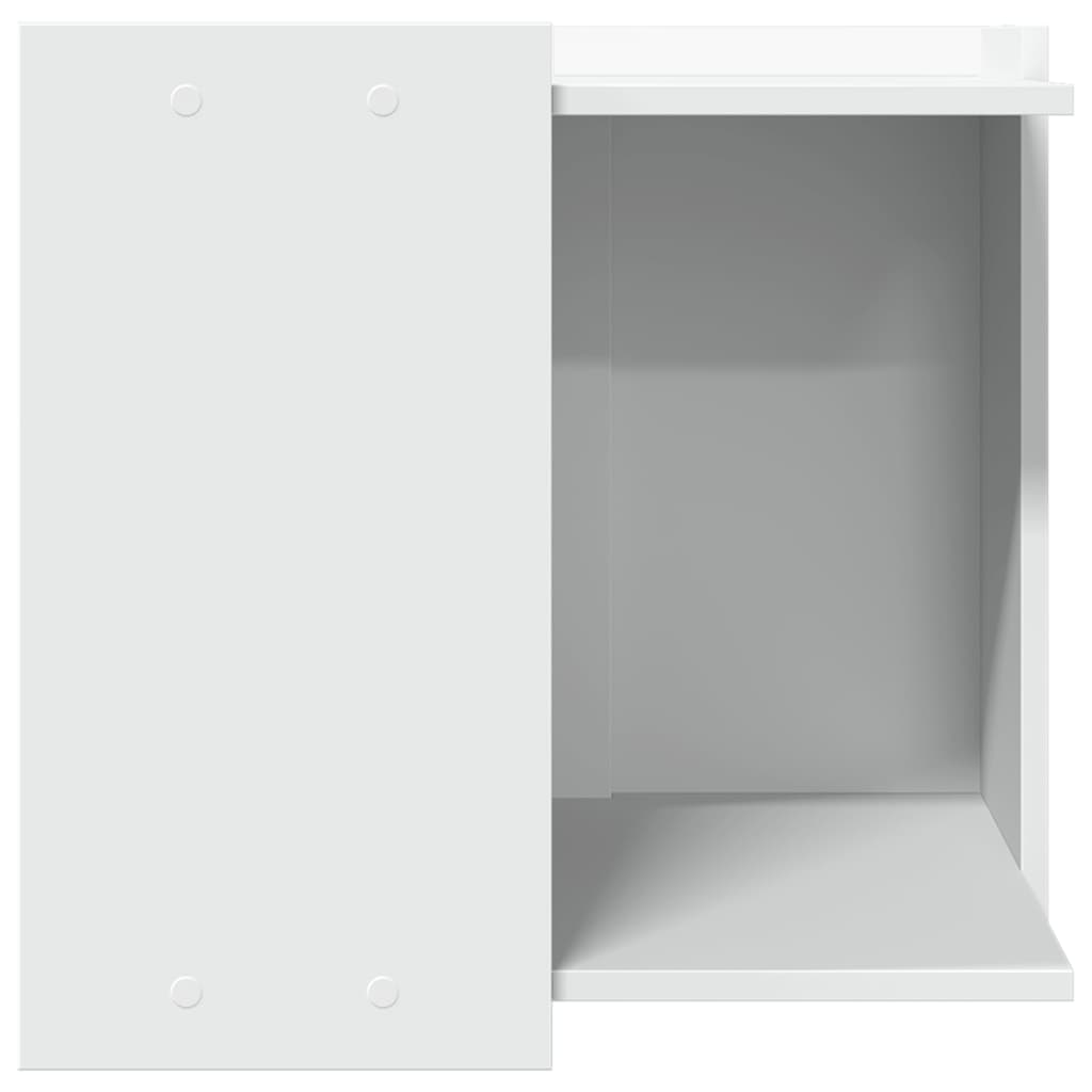 Uzavretý box na stelivo, biely 53x53x51 cm, kompozitné drevo