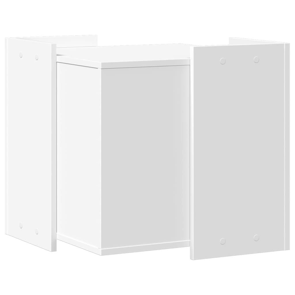 Uzavretý box na stelivo, biely 53x53x51 cm, kompozitné drevo