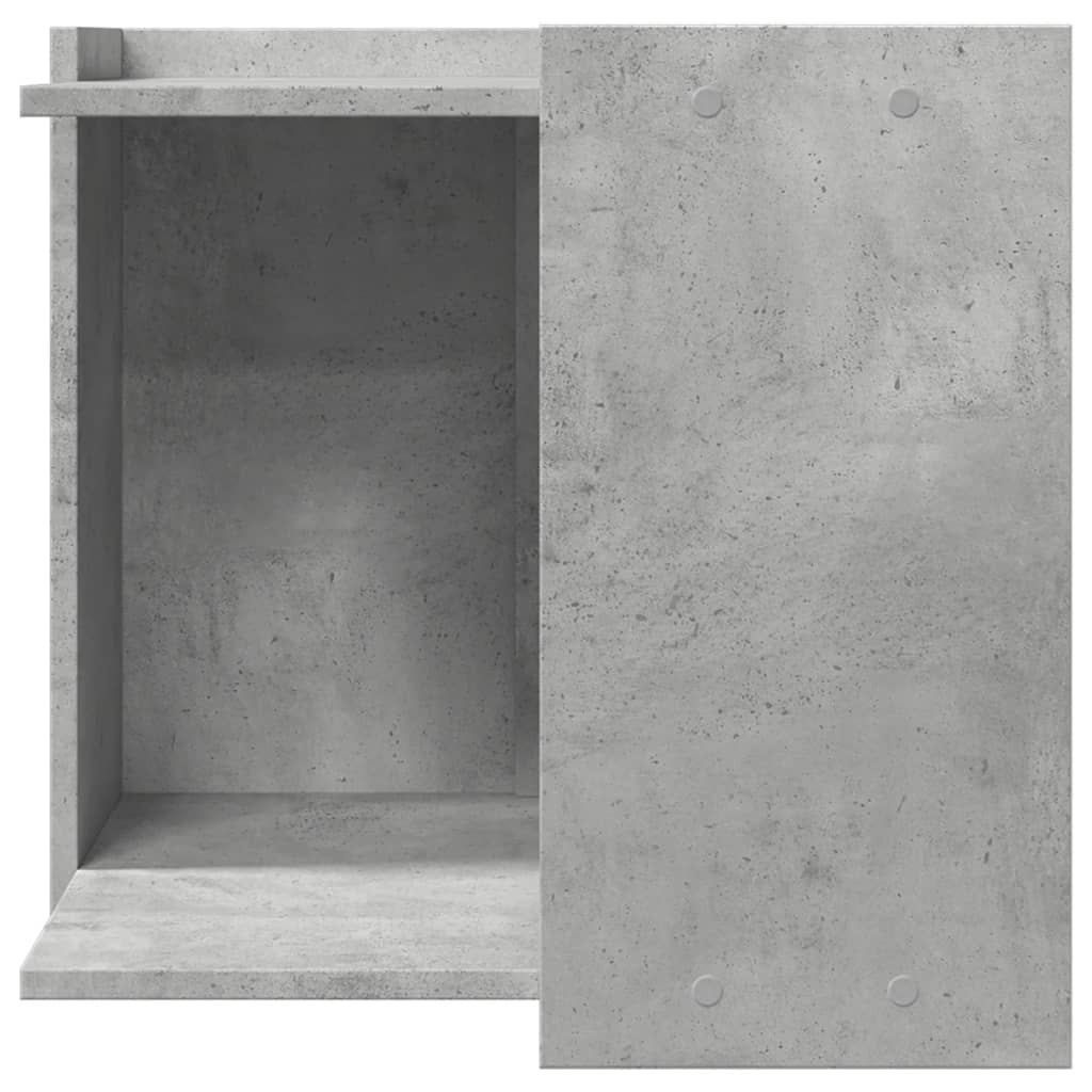 Uzavretý box na stelivo, betónový 53x53x51 cm, kompozitné drevo