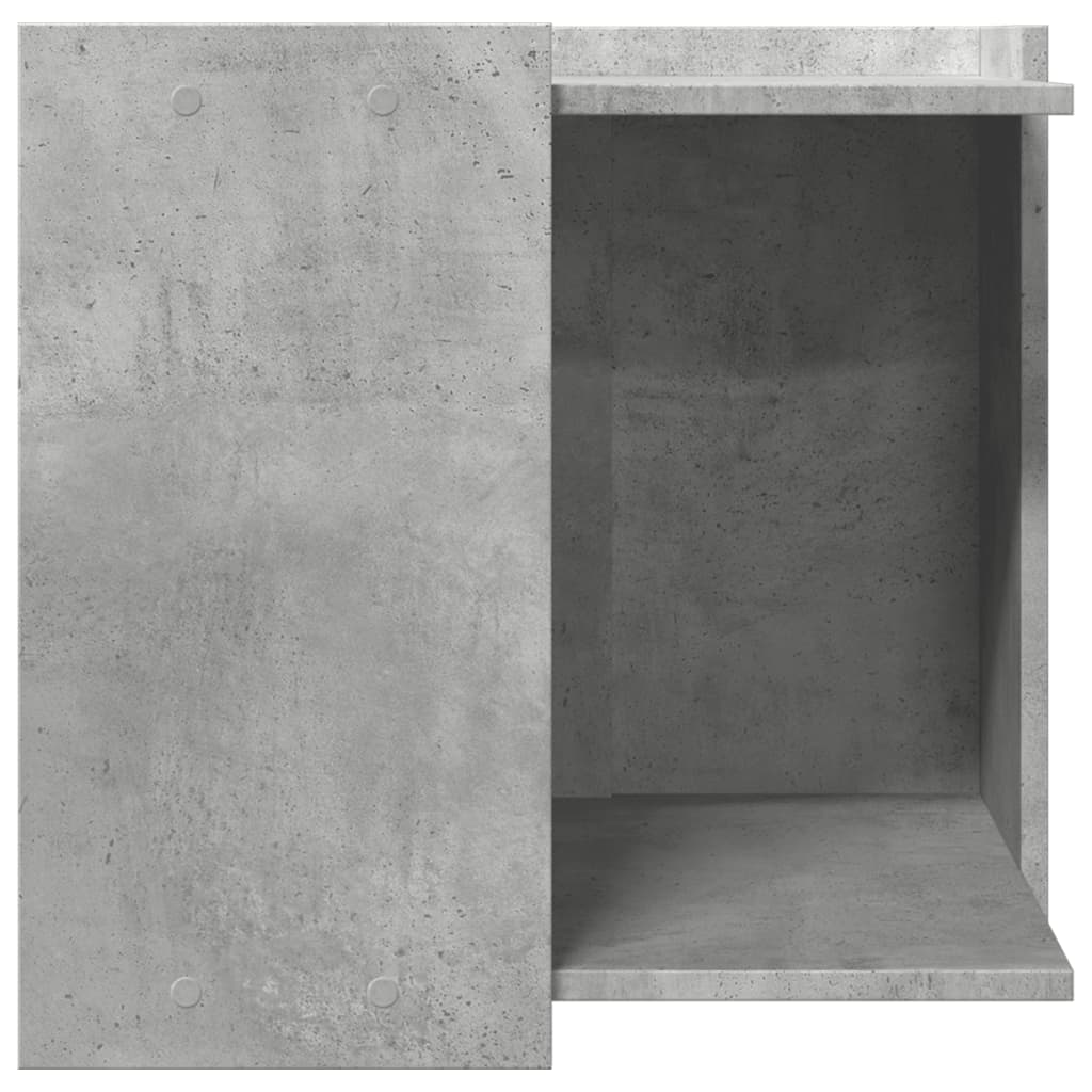 Uzavretý box na stelivo, betónový 53x53x51 cm, kompozitné drevo