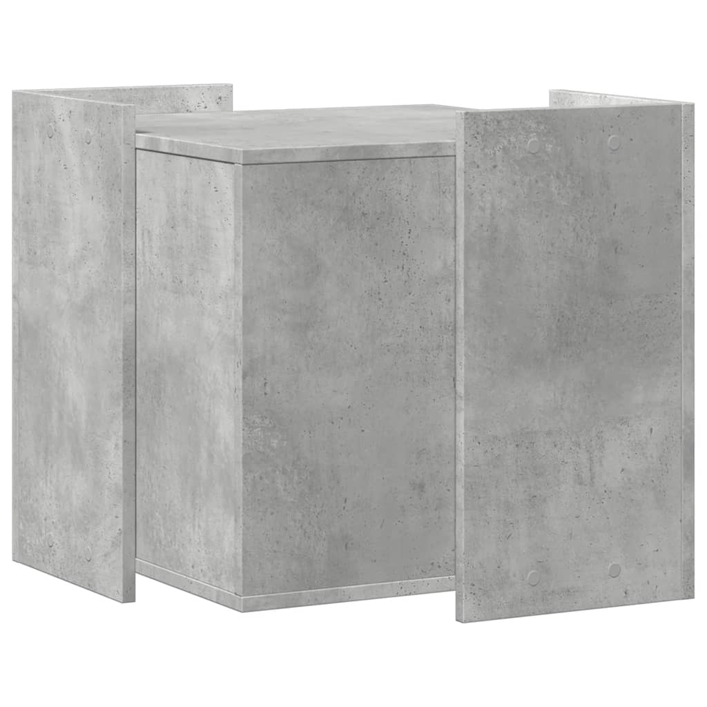 Uzavretý box na stelivo, betónový 53x53x51 cm, kompozitné drevo