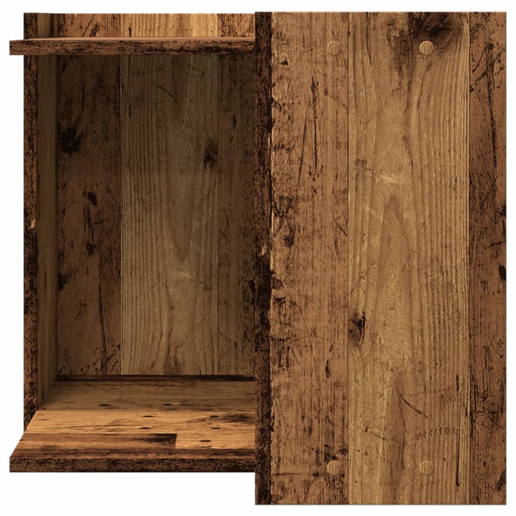 Uzavretý box na stelivo staré drevo 53x53x51cm kompozitné drevo
