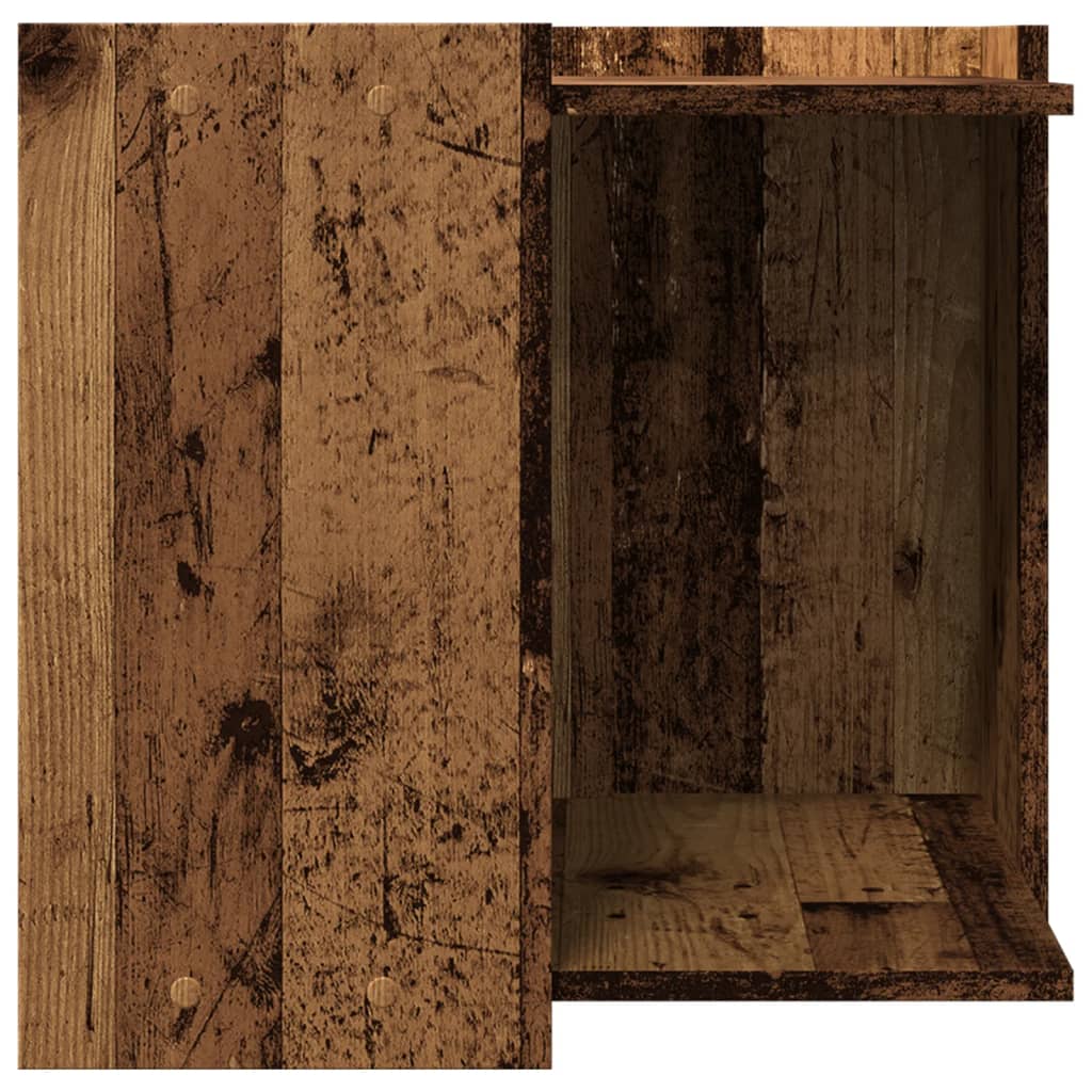 Uzavretý box na stelivo staré drevo 53x53x51cm kompozitné drevo
