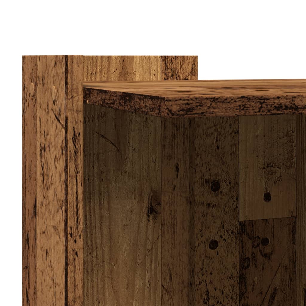 Uzavretý box na stelivo staré drevo 53x53x51cm kompozitné drevo