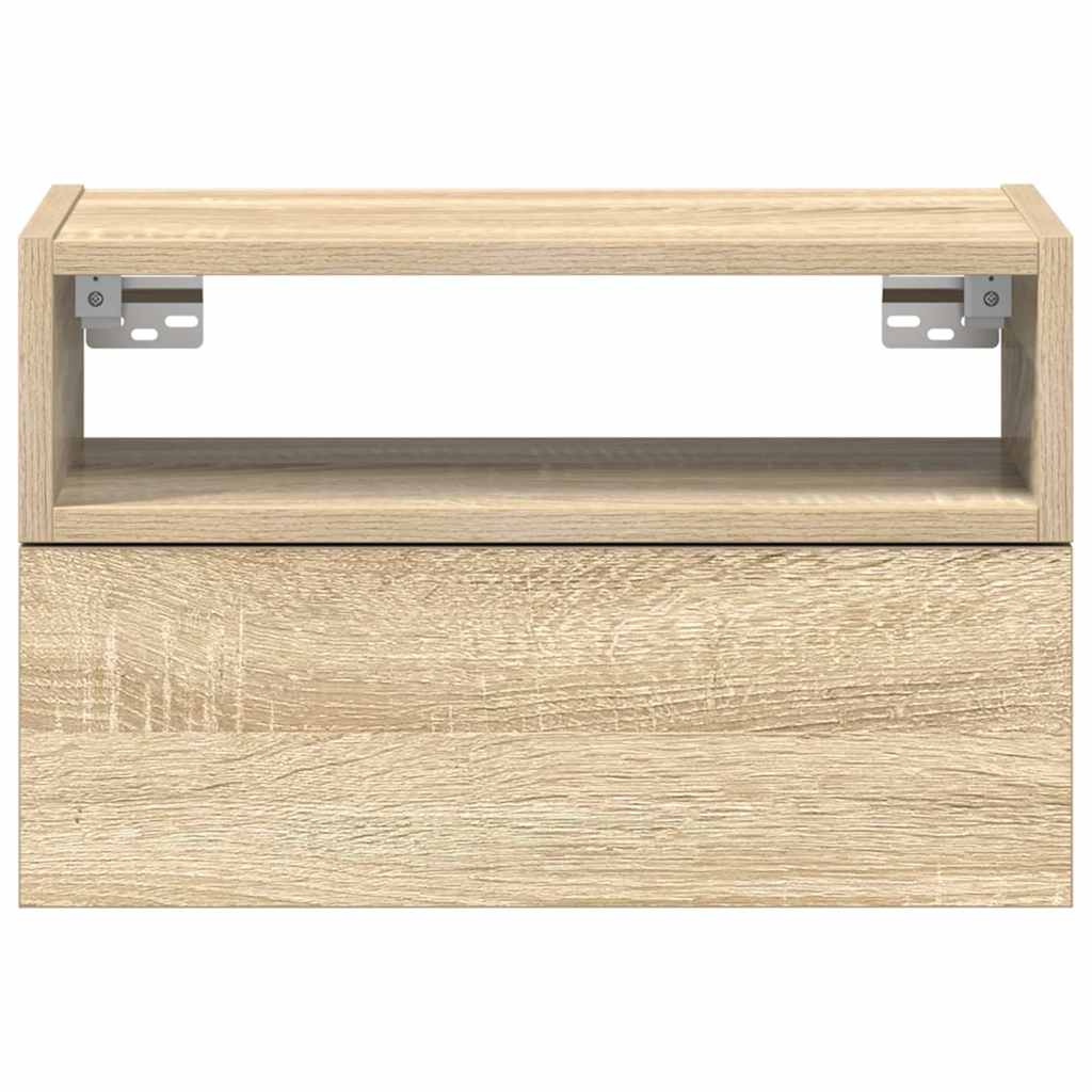 Nástenné nočné stolíky 2 ks dub sonoma 45x26x28,5 cm