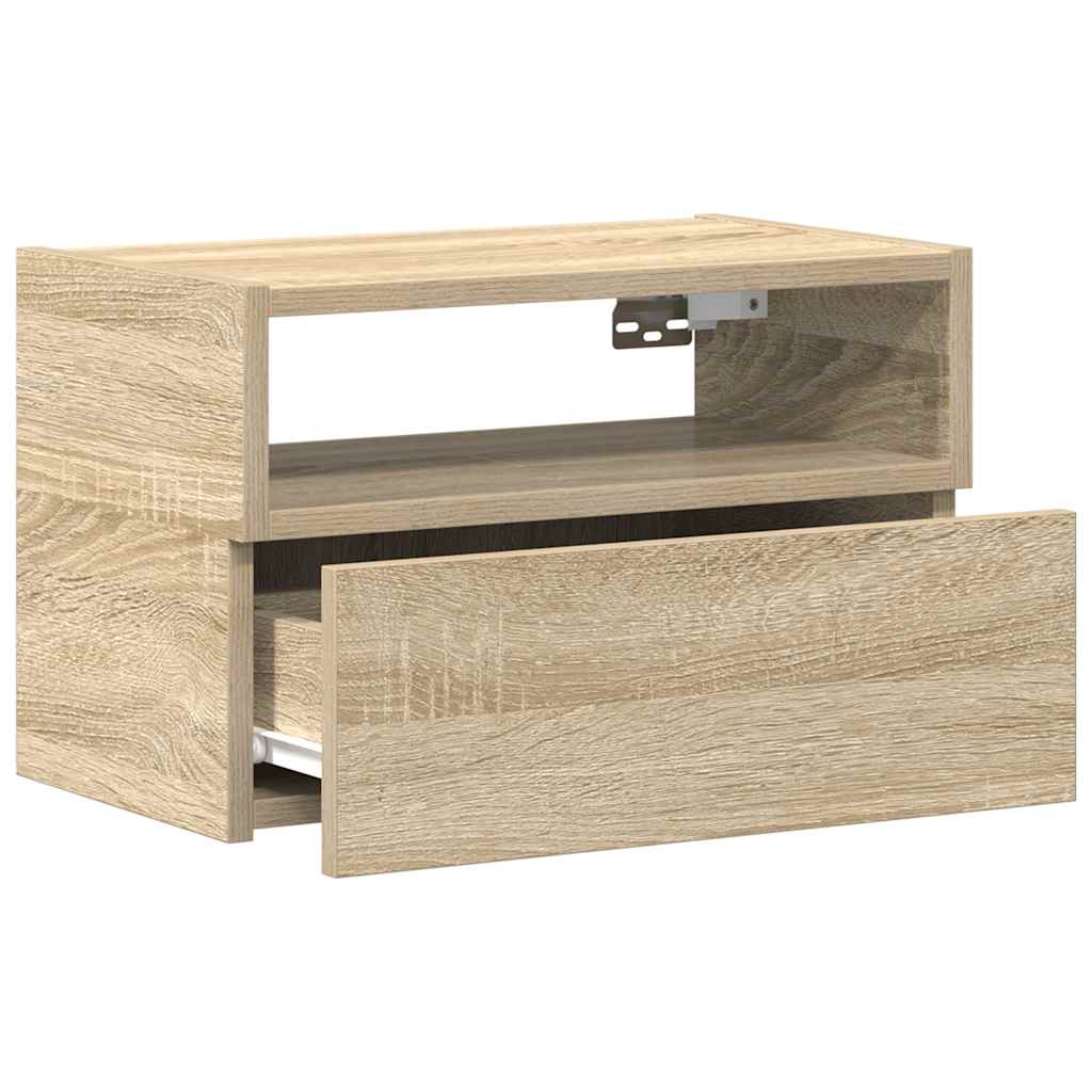 Nástenné nočné stolíky 2 ks dub sonoma 45x26x28,5 cm