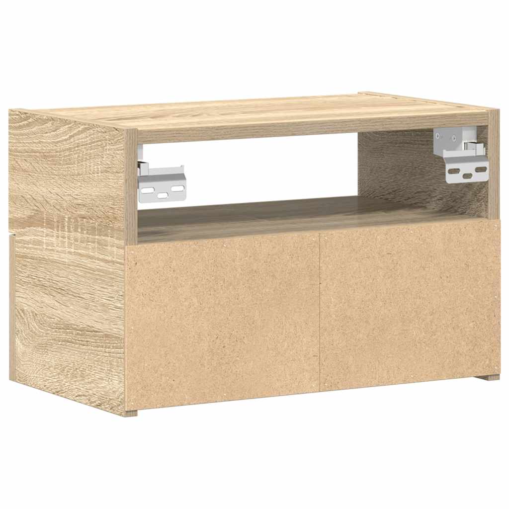 Nástenné nočné stolíky 2 ks dub sonoma 45x26x28,5 cm