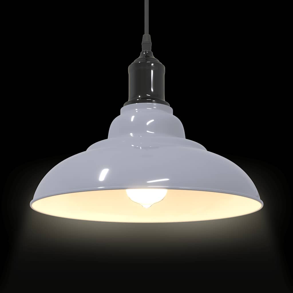 Závesná lampa výškovo nastaviteľná E27 lesk šedá Ø 31 cm kov