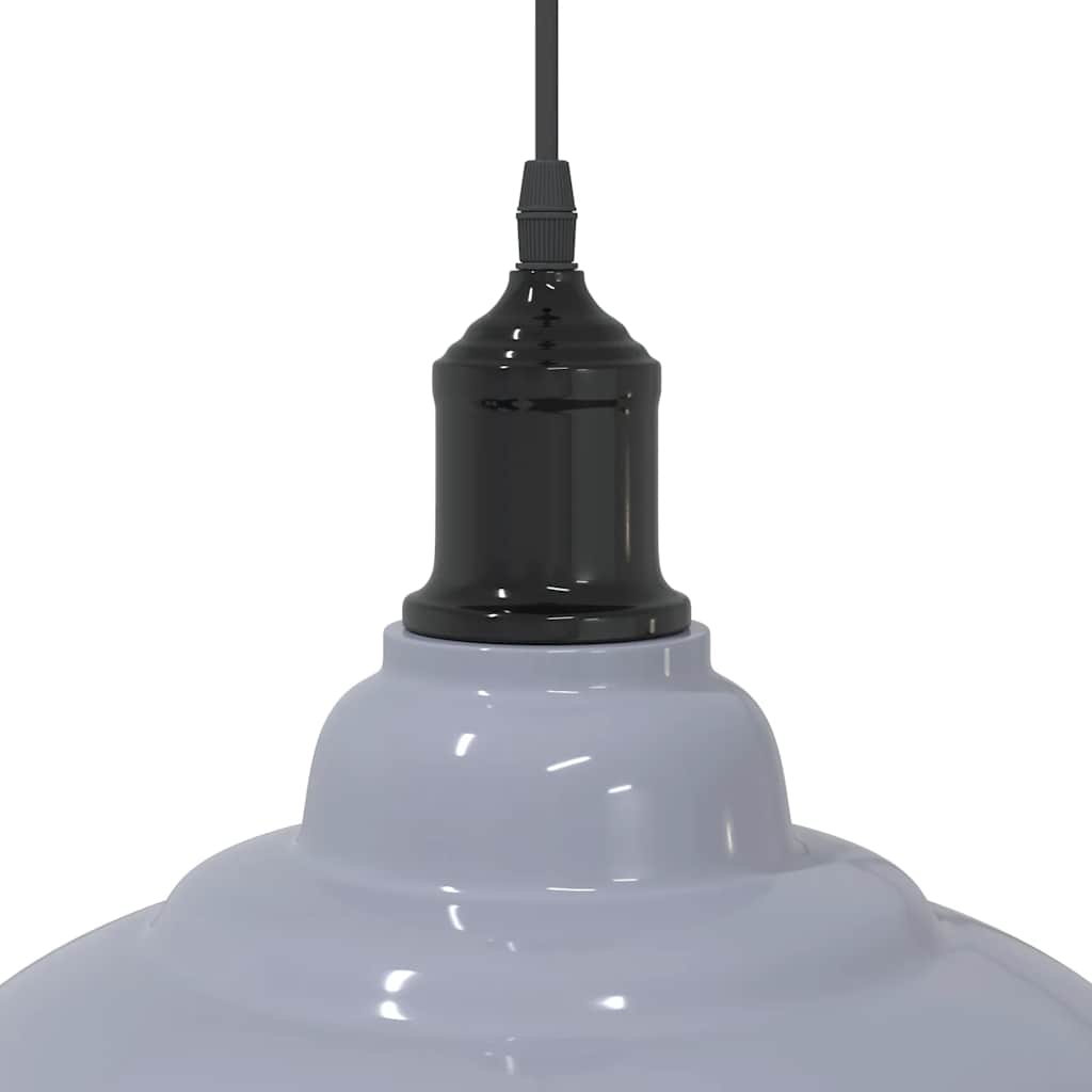 Závesná lampa výškovo nastaviteľná E27 lesk šedá Ø 31 cm kov