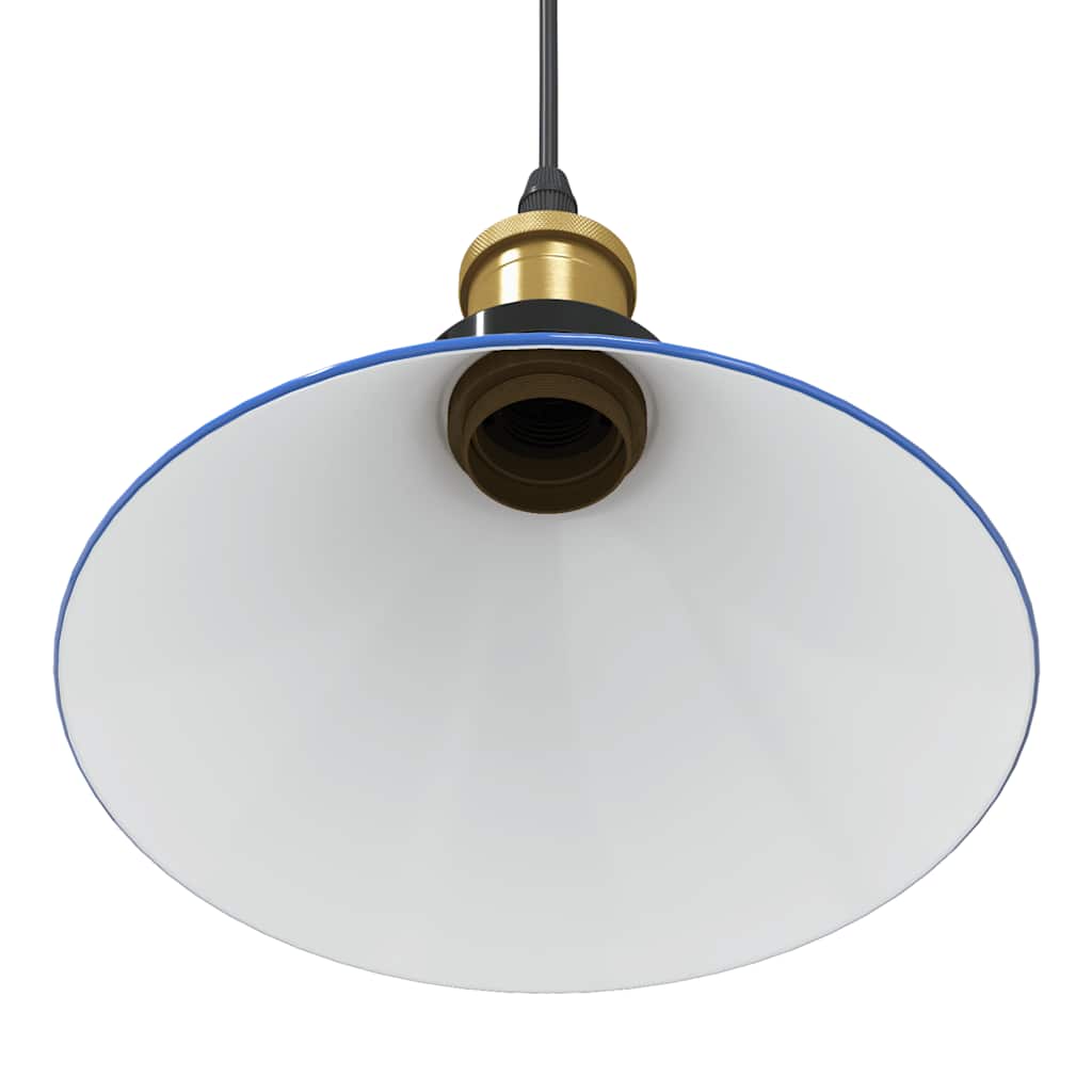 Závesná lampa výškovo nastaviteľná E27 lesk tmavomodrá Ø 22 cm