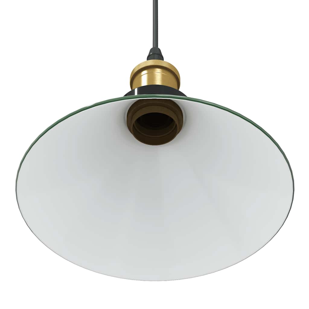 Závesná lampa výškovo nastaviteľná E27 lesk zelená Ø 22 cm kov