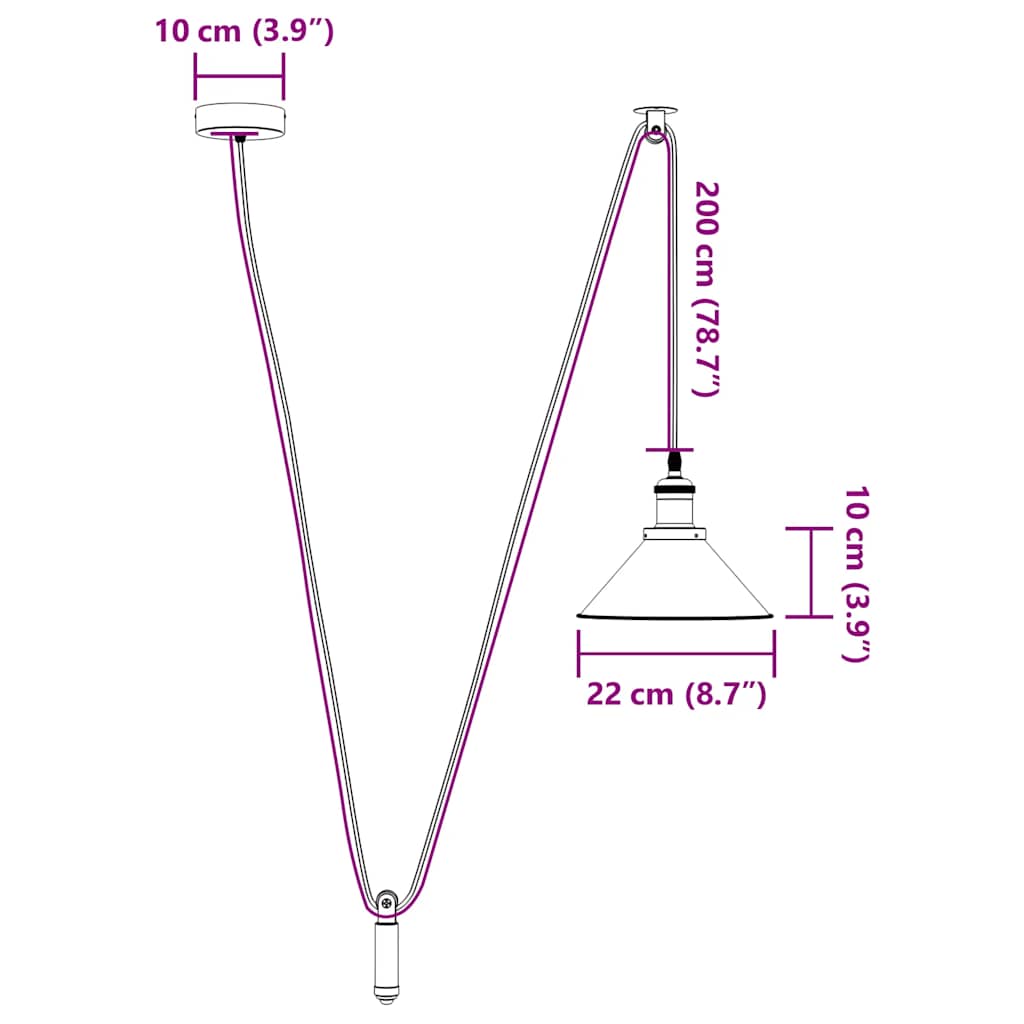 Závesná lampa výškovo nastaviteľná E27 lesk zelená Ø 22 cm kov