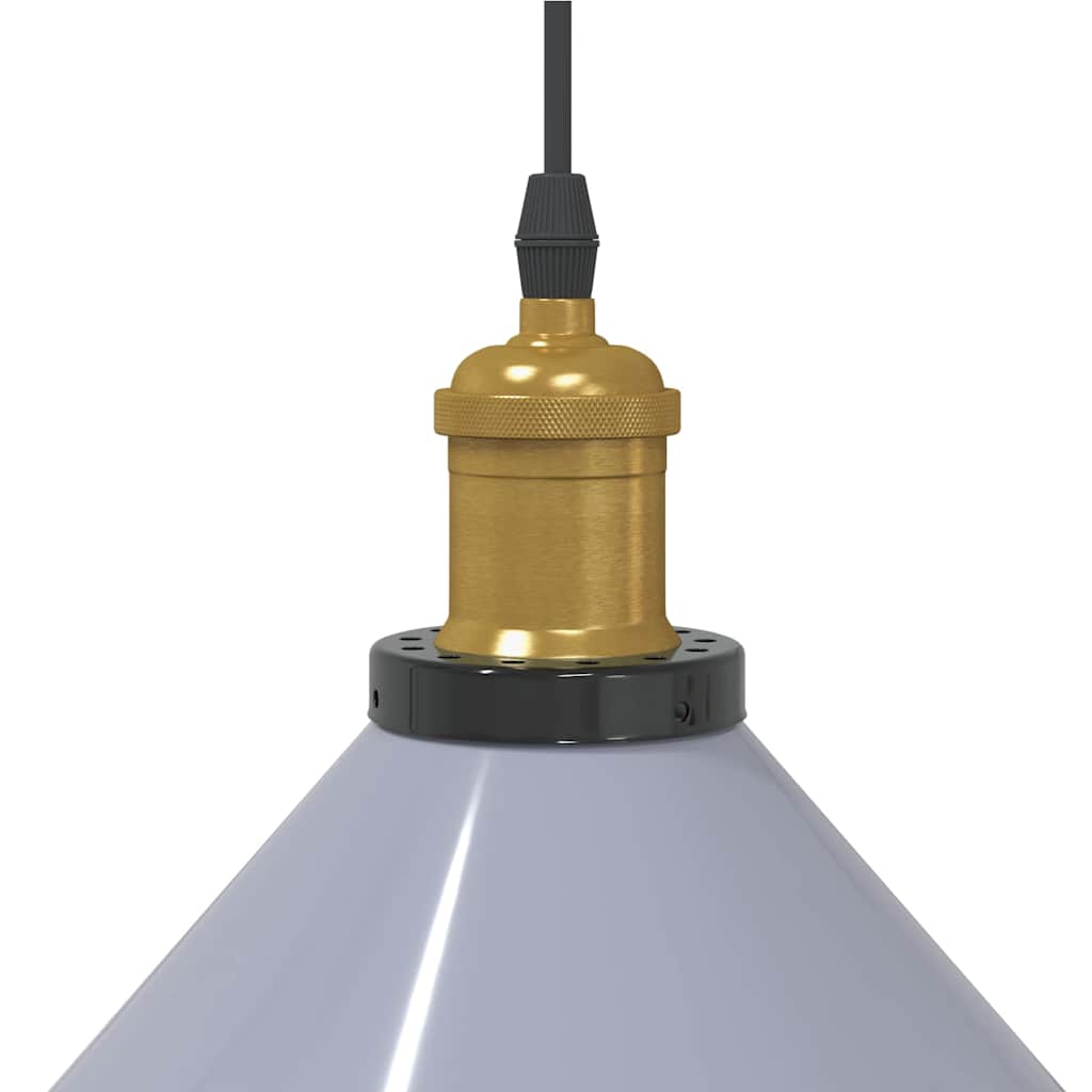 Závesná lampa výškovo nastaviteľná E27 lesk šedá Ø 22 cm kov