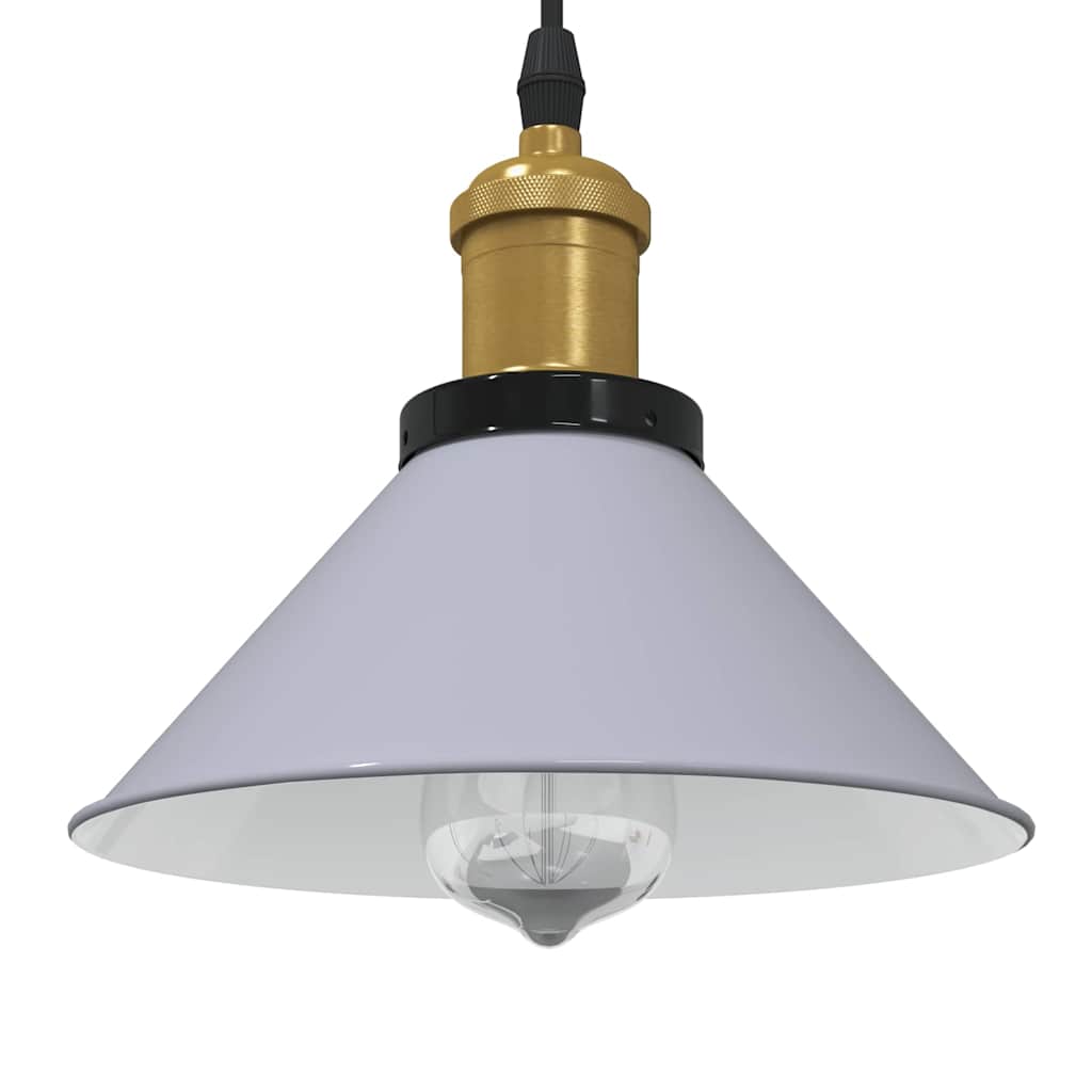 Závesná lampa výškovo nastaviteľná E27 lesk šedá Ø 22 cm kov