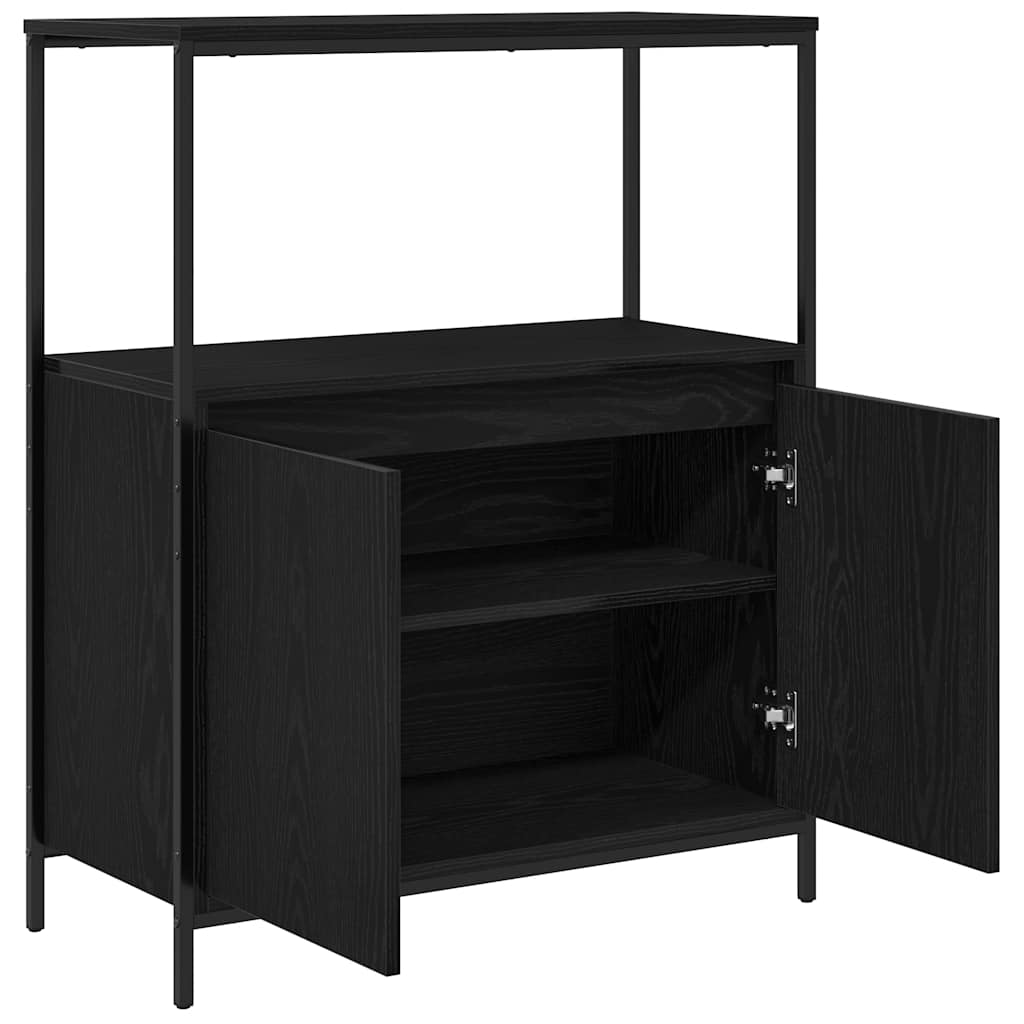 Kúpeľňová skrinka s policami dub čierny 76,5x35x95 cm