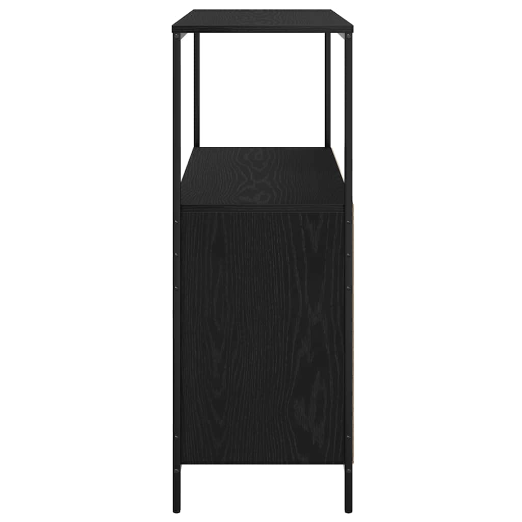 Kúpeľňová skrinka s policami dub čierny 76,5x35x95 cm