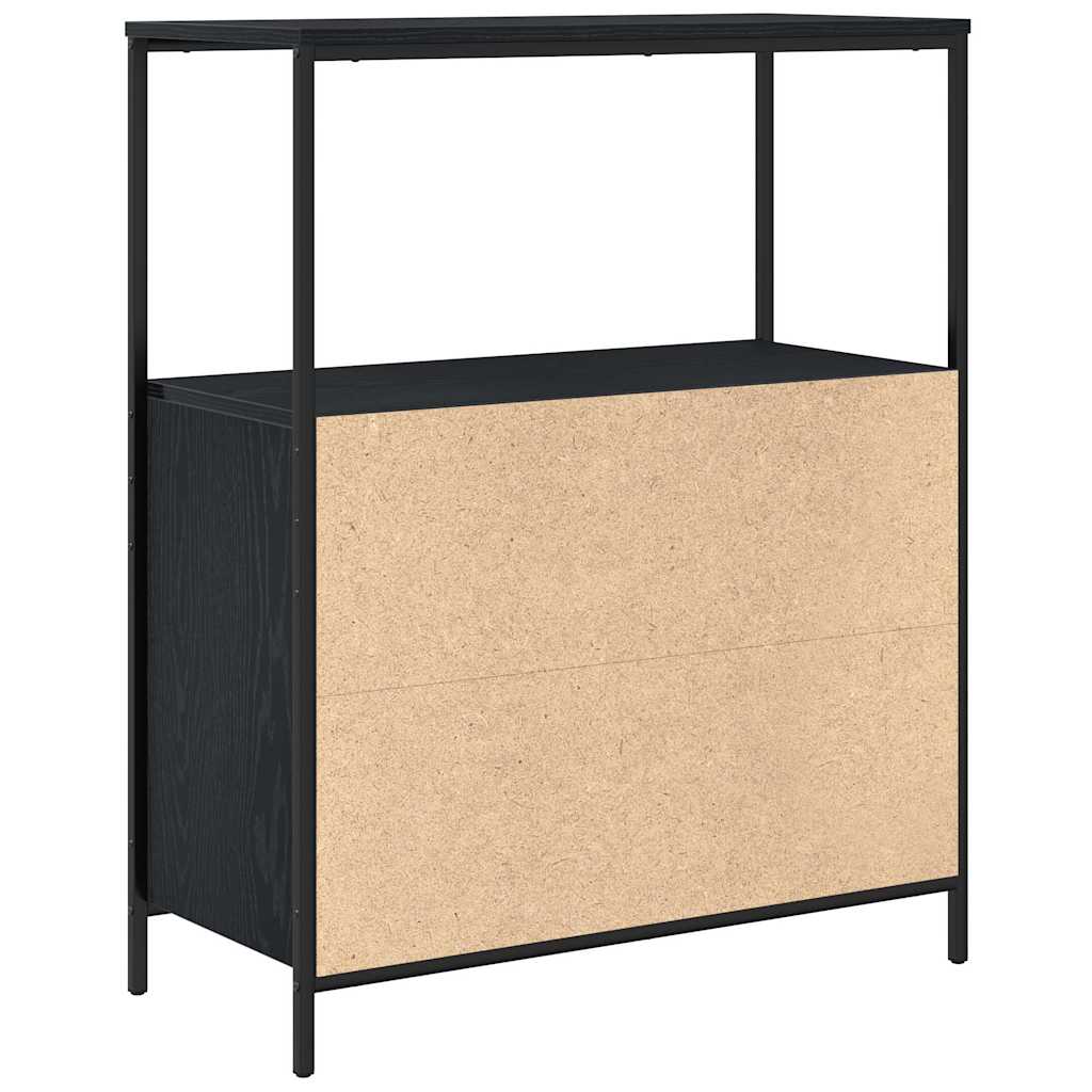 Kúpeľňová skrinka s policami dub čierny 76,5x35x95 cm