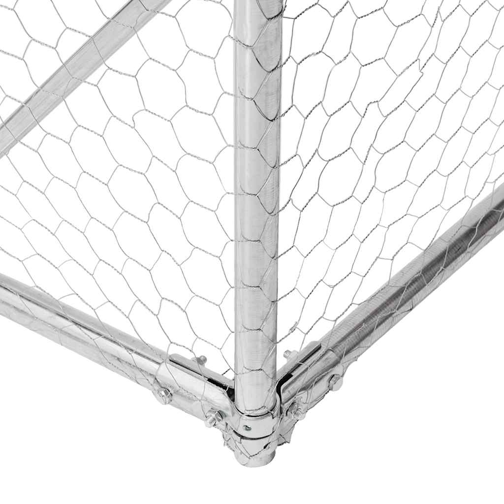 Vonkajší koterec pre psov s krytom 3x2x1,9 m pozinkovaná oceľ