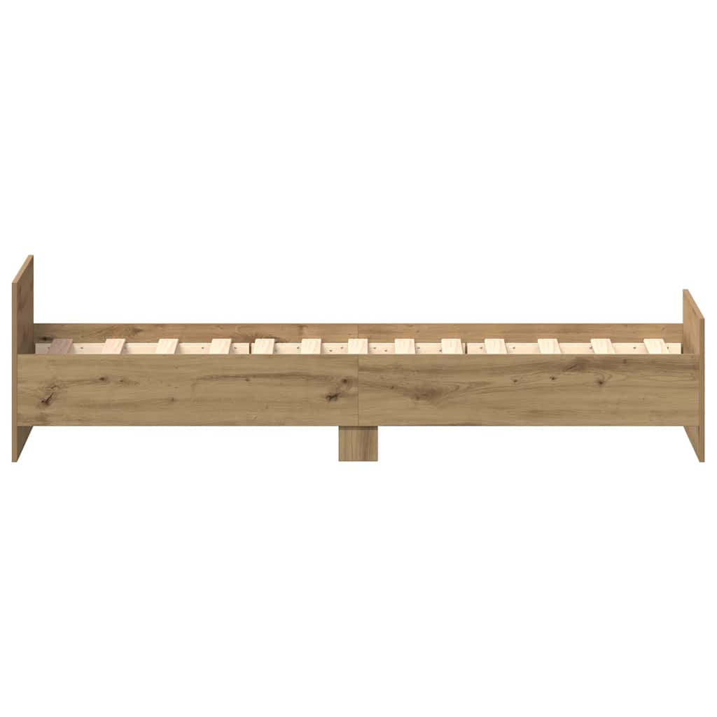 Posteľný rám bez matraca dub artisan 75x190 cm kompozitné drevo