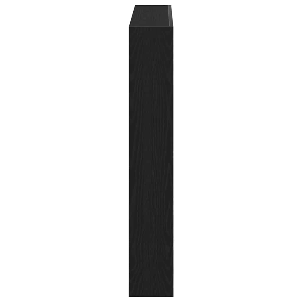 Skrinka na čelo postele s LED čierna dub 100x17x102 cm