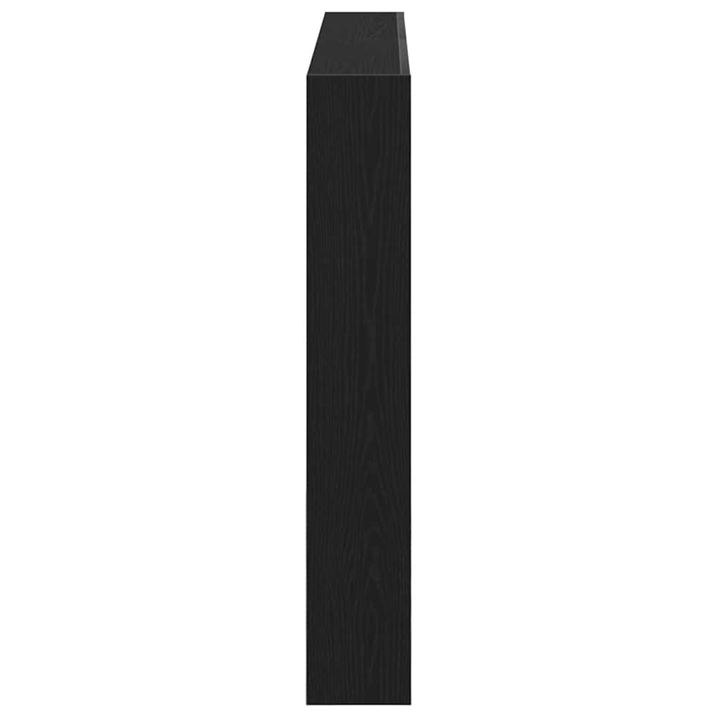 Skrinka na čelo postele s LED čierna dub 140x17x102 cm
