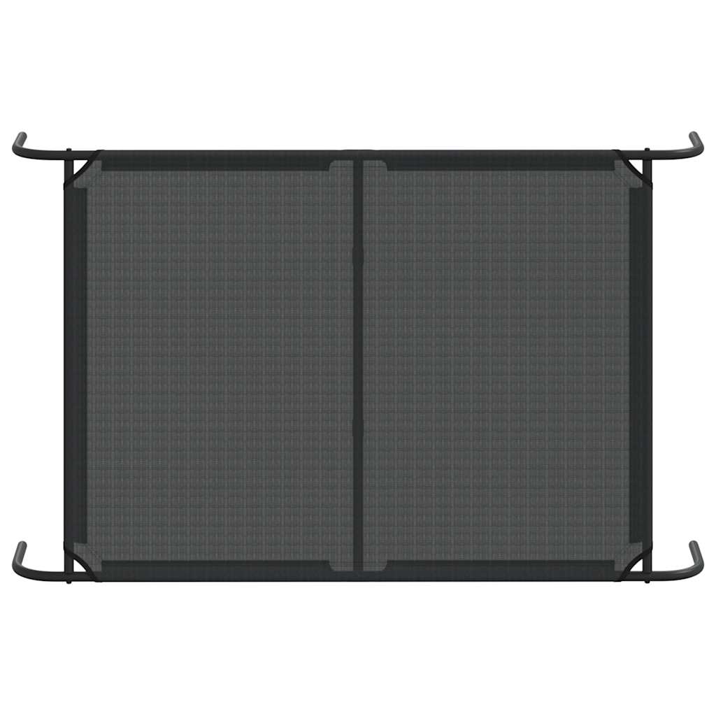 Vyvýšená posteľ pre psa Čierna 130x80x20 cm Textil a oceľ
