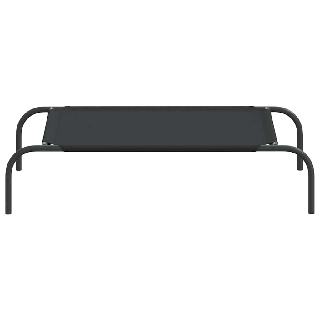 Vyvýšená posteľ pre psa Black 90x50x20 cm Oxford Fabric Steel