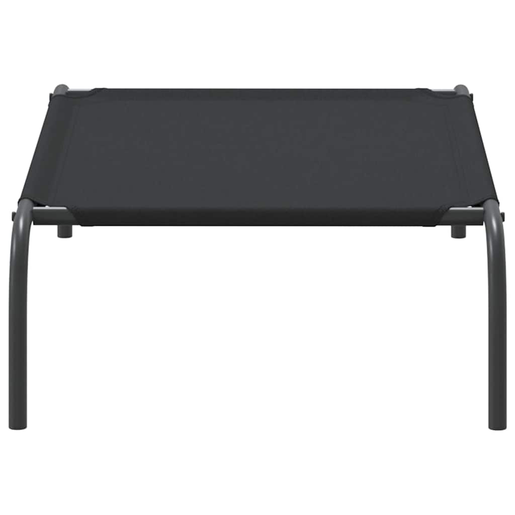 Vyvýšená posteľ pre psa Black 90x50x20 cm Oxford Fabric Steel