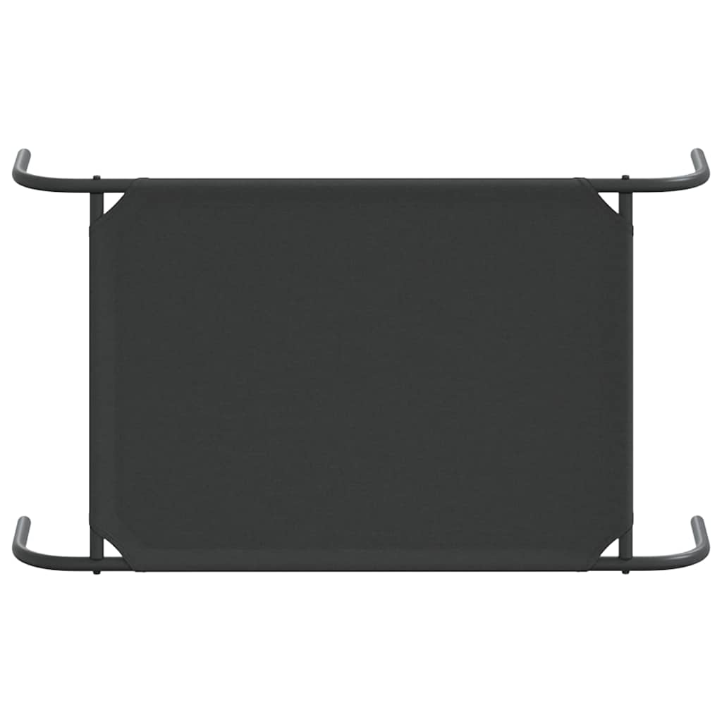 Vyvýšená posteľ pre psa Black 90x50x20 cm Oxford Fabric Steel