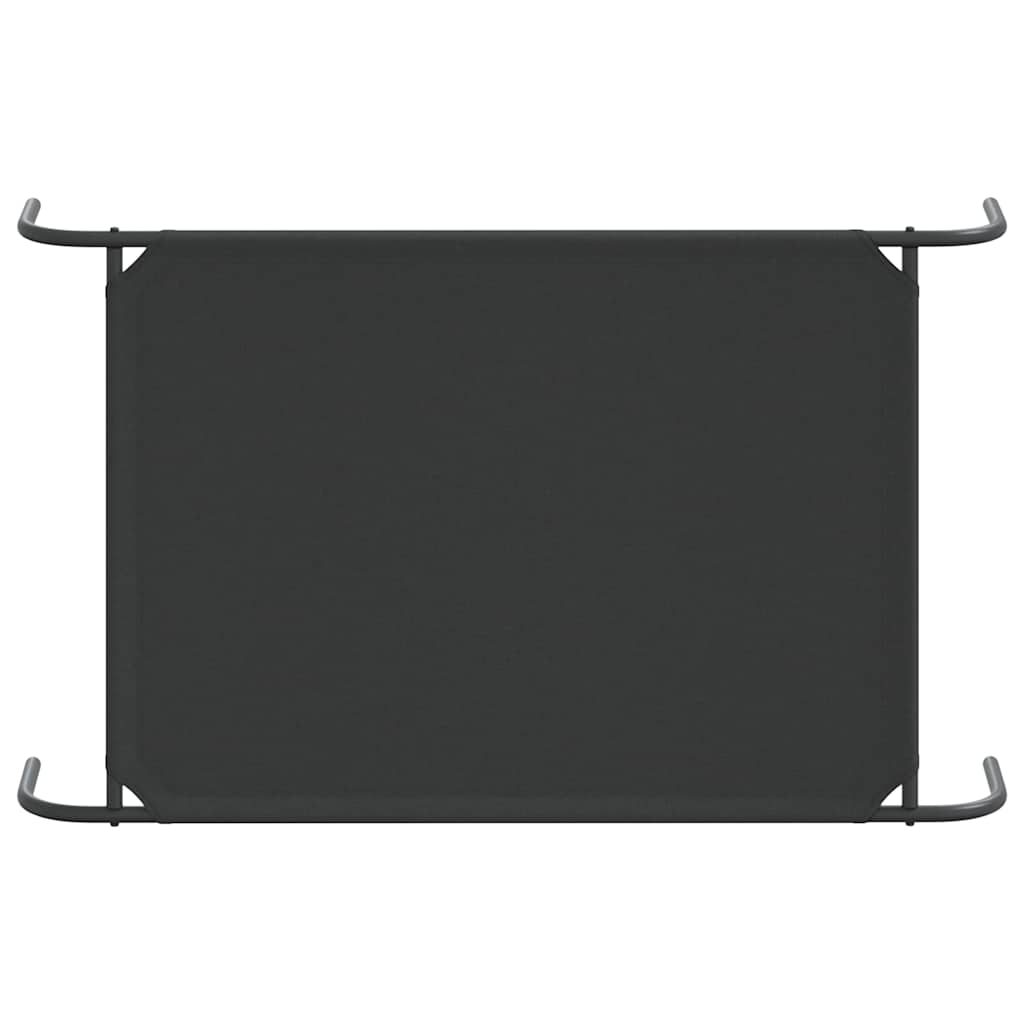 Vyvýšená posteľ pre psa čierna 110x65x20 cm Oxford Fabric Steel