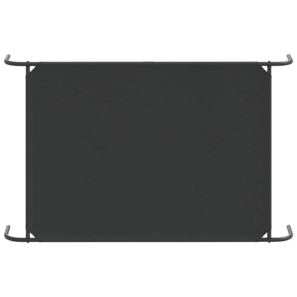 Vyvýšená posteľ pre psa čierna 130x80x20 cm Oxford Fabric Steel