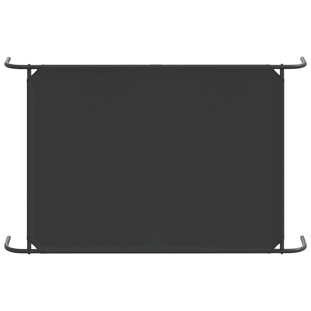 Vyvýšená posteľ pre psa čierna 150x90x20 cm Oxford Fabric Steel