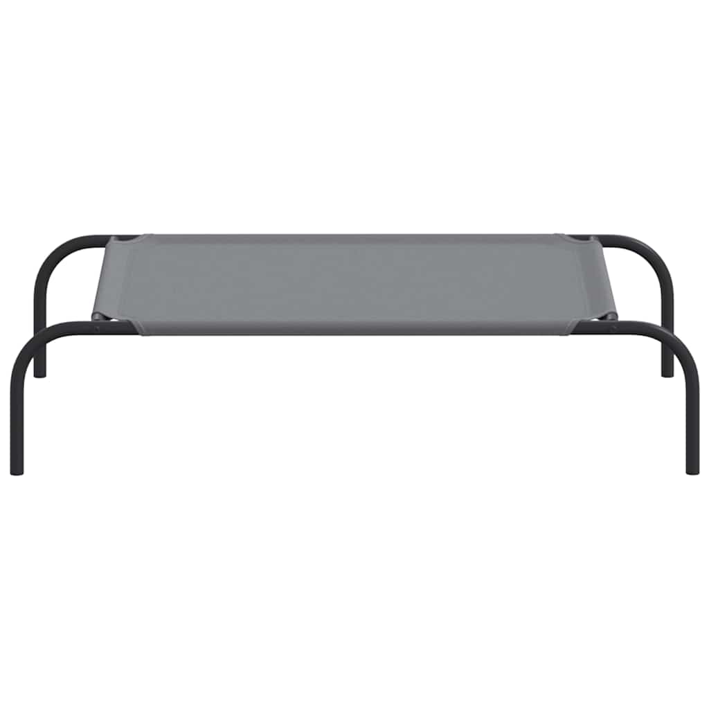 Vyvýšená posteľ pre psa sivá 90x50x20 cm Oxford Fabric Steel