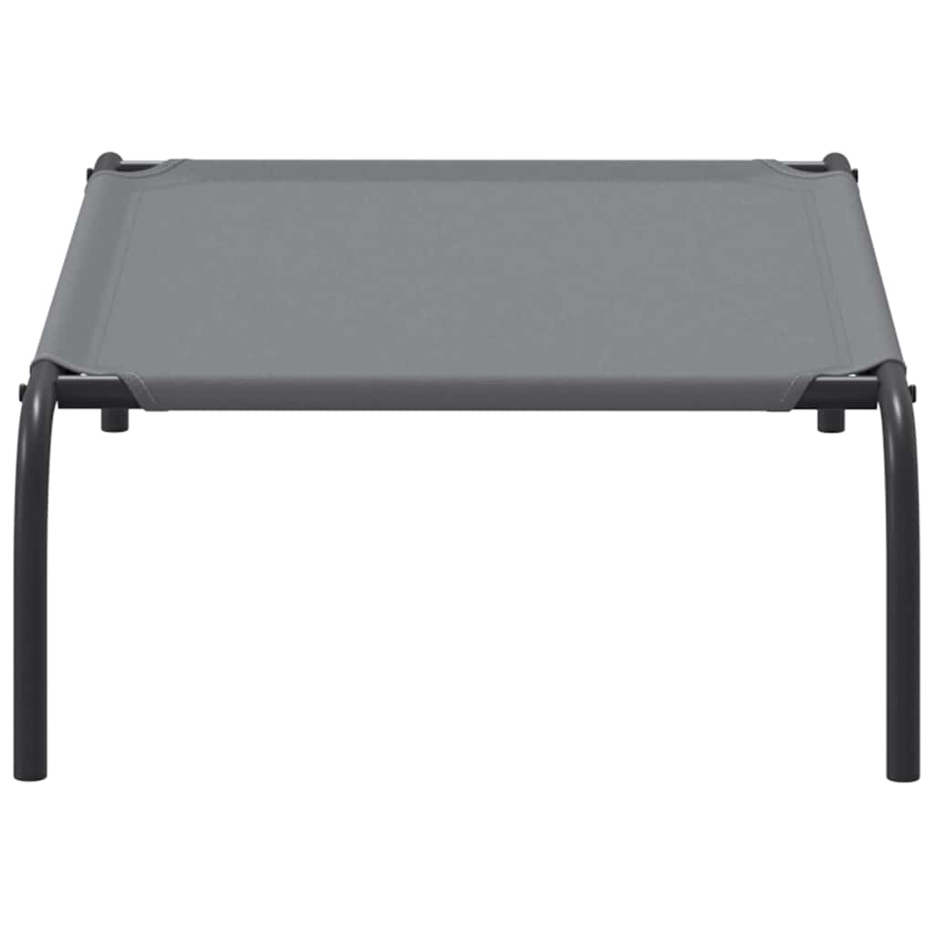 Vyvýšená posteľ pre psa sivá 90x50x20 cm Oxford Fabric Steel