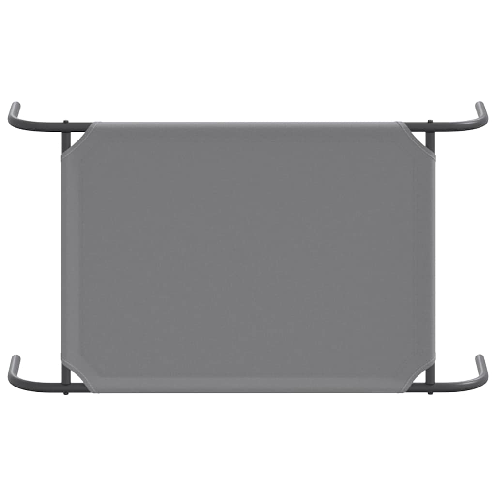 Vyvýšená posteľ pre psa sivá 90x50x20 cm Oxford Fabric Steel