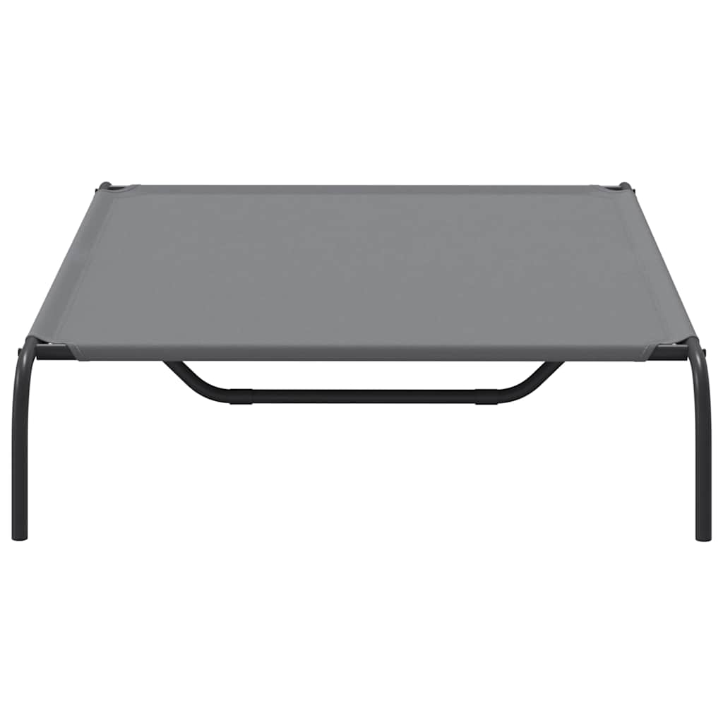 vyvýšená posteľ pre psa sivá 130x80x20 cm Oxford látka a oceľ