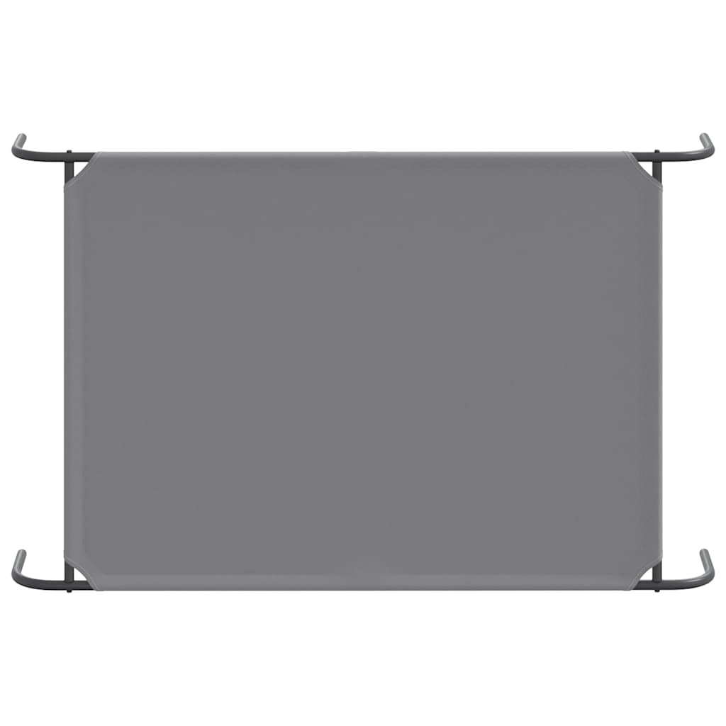 vyvýšená posteľ pre psa sivá 130x80x20 cm Oxford látka a oceľ