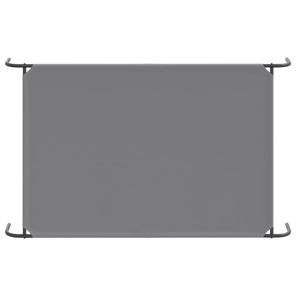 vyvýšená posteľ pre psa šedá 150x90x20 cm Oxford látka a oceľ