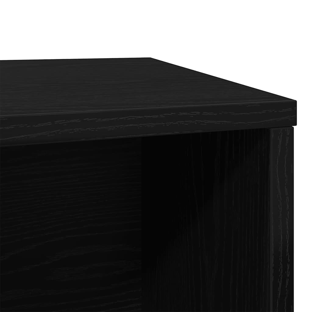 Uzavretý box na stelivo čierny dub 80x50x45 cm kompozitné drevo