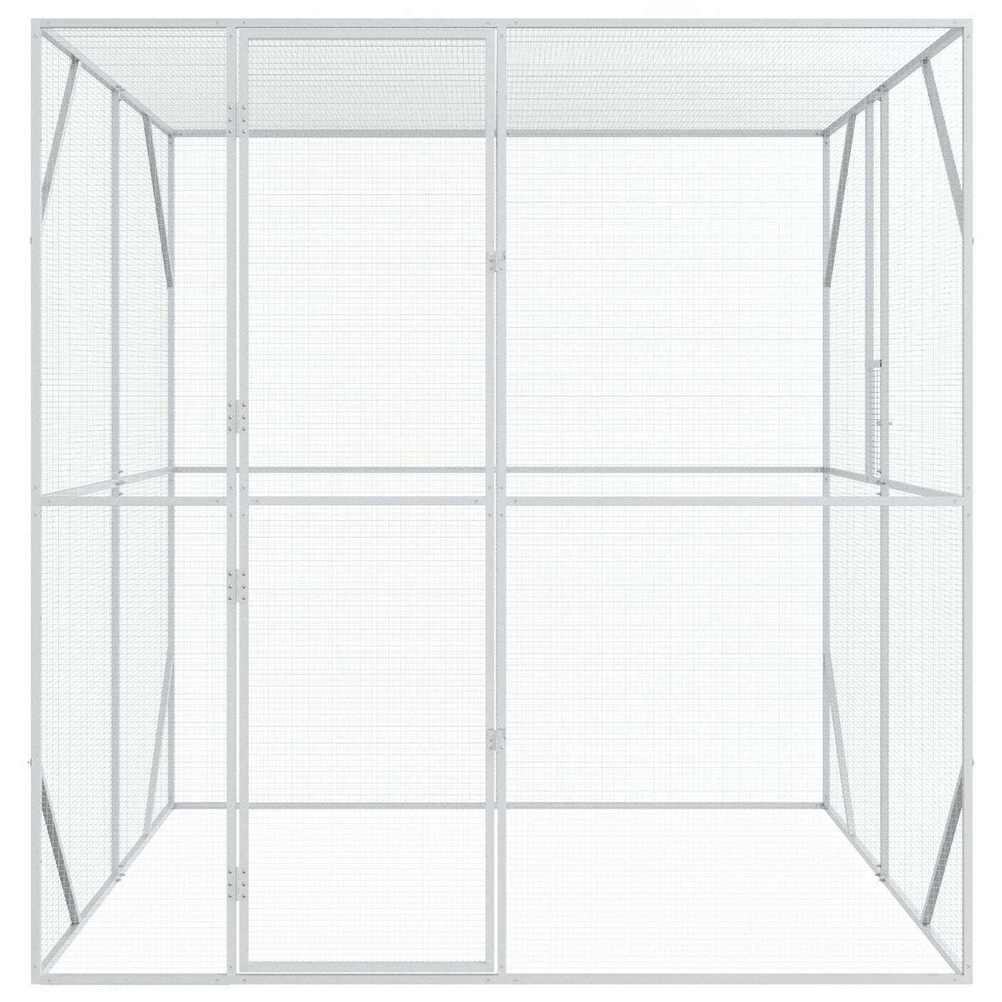 Klietka pre vtáky antracitová 209x202x214 cm oceľ