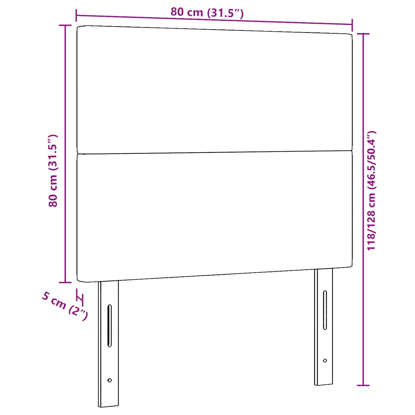 Čelo postele S obyčajným dizajnom Svetlozelené Šedé 80 cm Manšestr