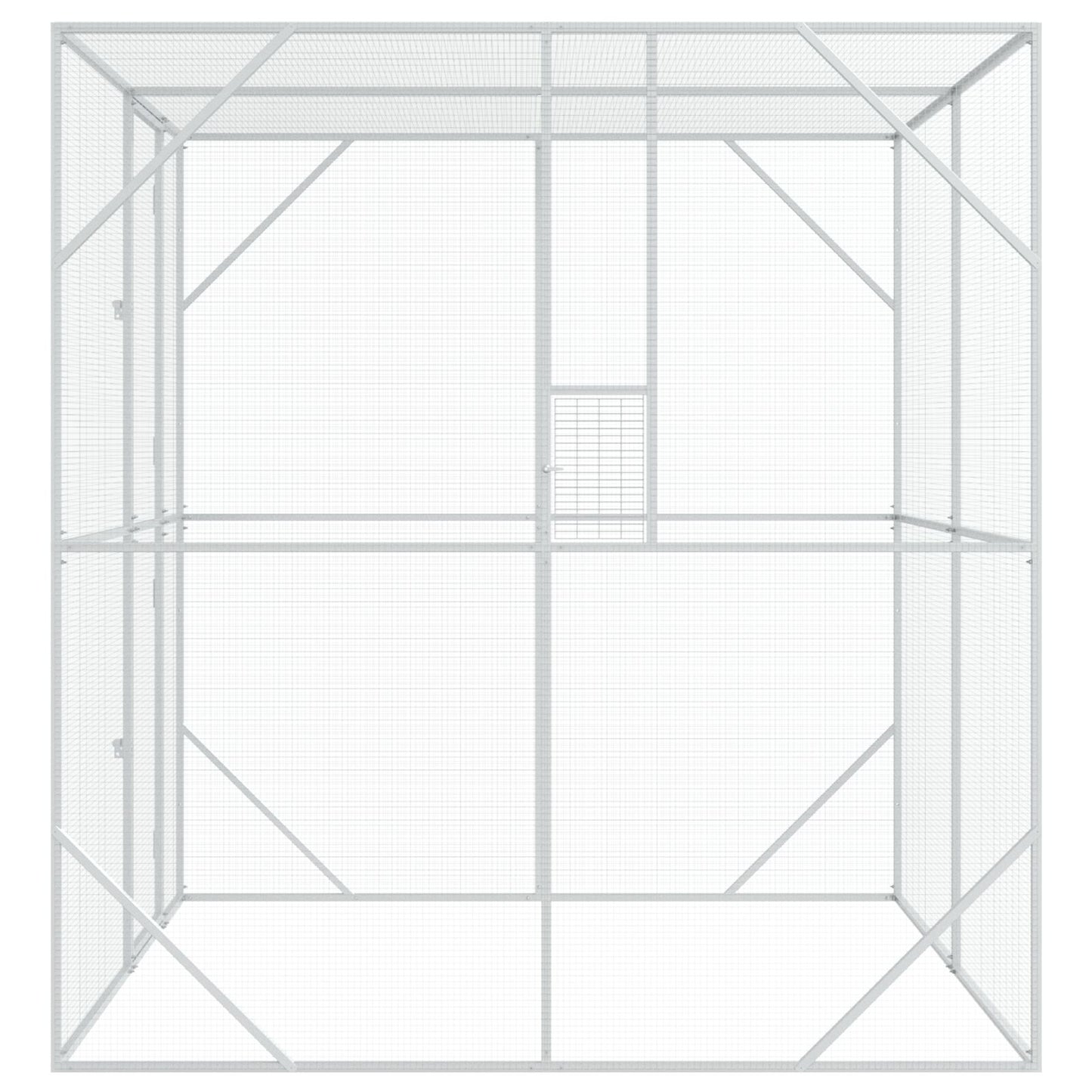 Klietka pre vtáky antracitová 209x202x214 cm oceľ