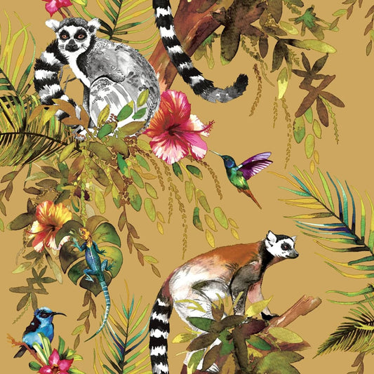 Tapeta Lemur okrová
