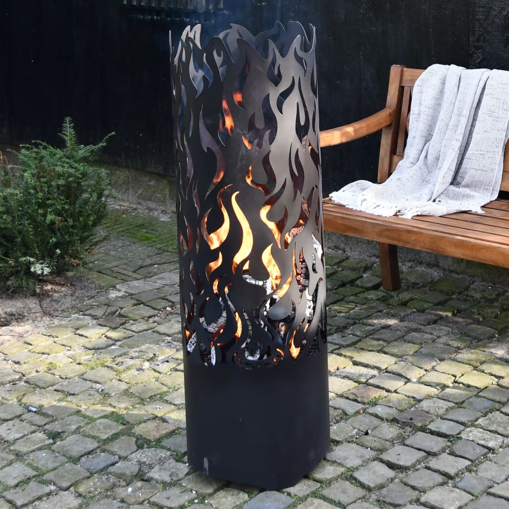 Kôš na oheň Flames čierny uhlíková oceľ FF408